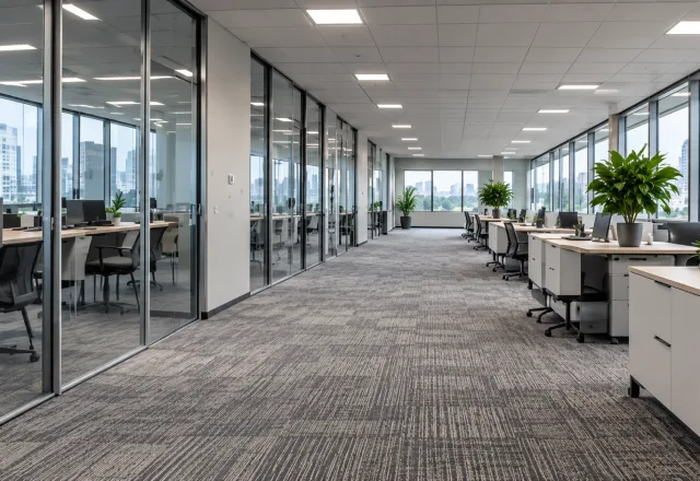 Cleaned office floor