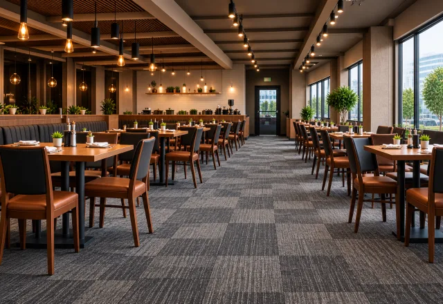 Restaurant dining area carpet